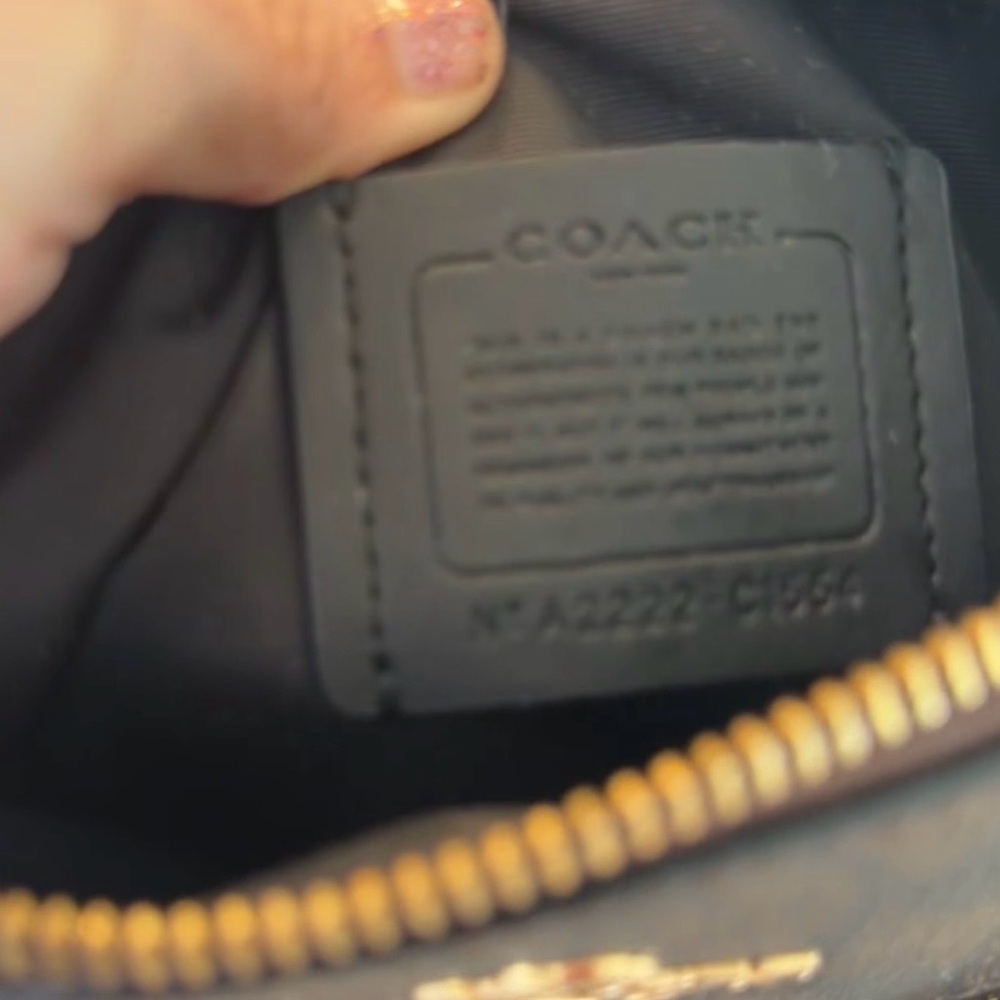 COACH Dark Brown Signature Crossbody with Gold Hardware - Picture 11 of 11